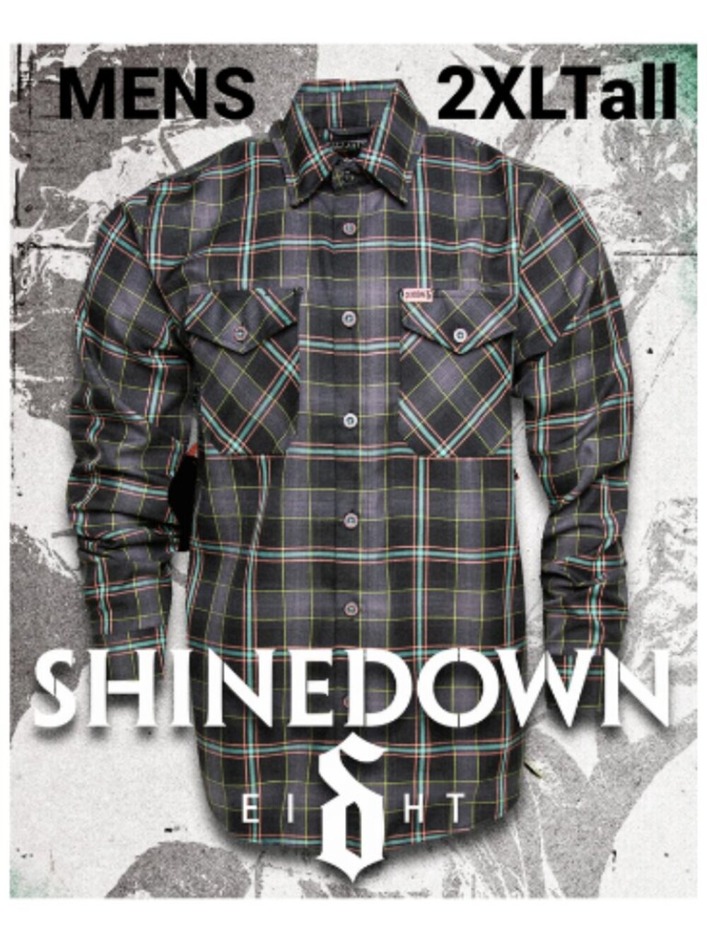 DIXXON Flannel x SHINEDOWN EI8HT Collab Limited Edition Flannel - Men's 2XL Tall